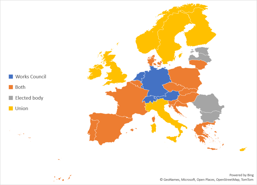 Workplace representation map